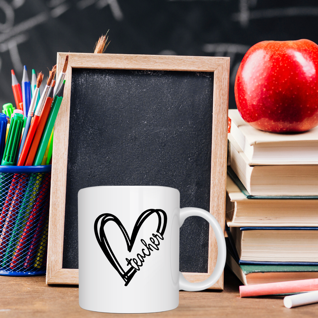 Teacher in Heart Mug